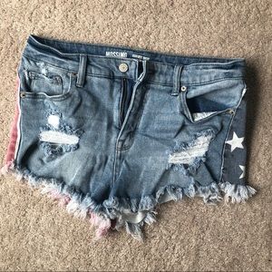 High Rise Flag Shorts